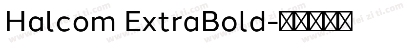 Halcom ExtraBold字体转换
